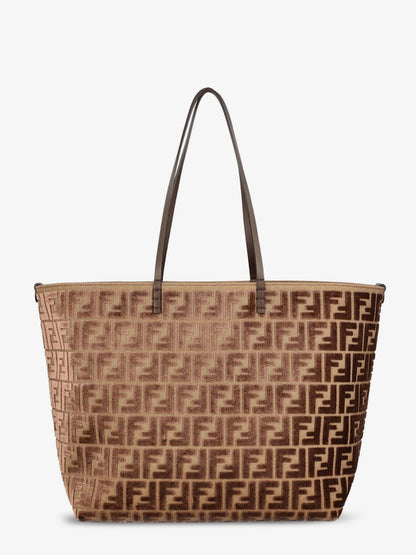 Borsa Shopping Roll Large in tessuto jacquard FF thumbnail
