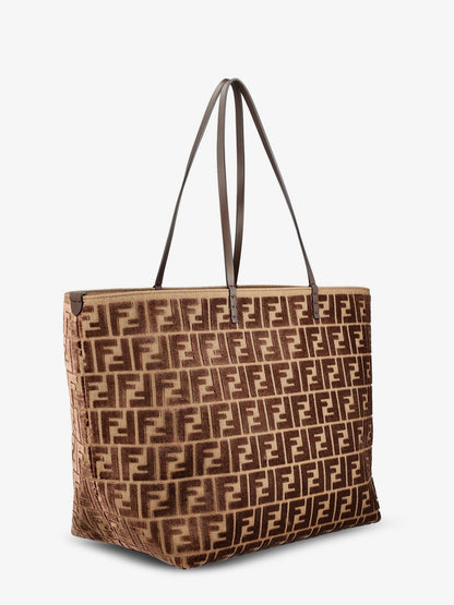 Borsa Shopping Roll Large in tessuto jacquard FF thumbnail