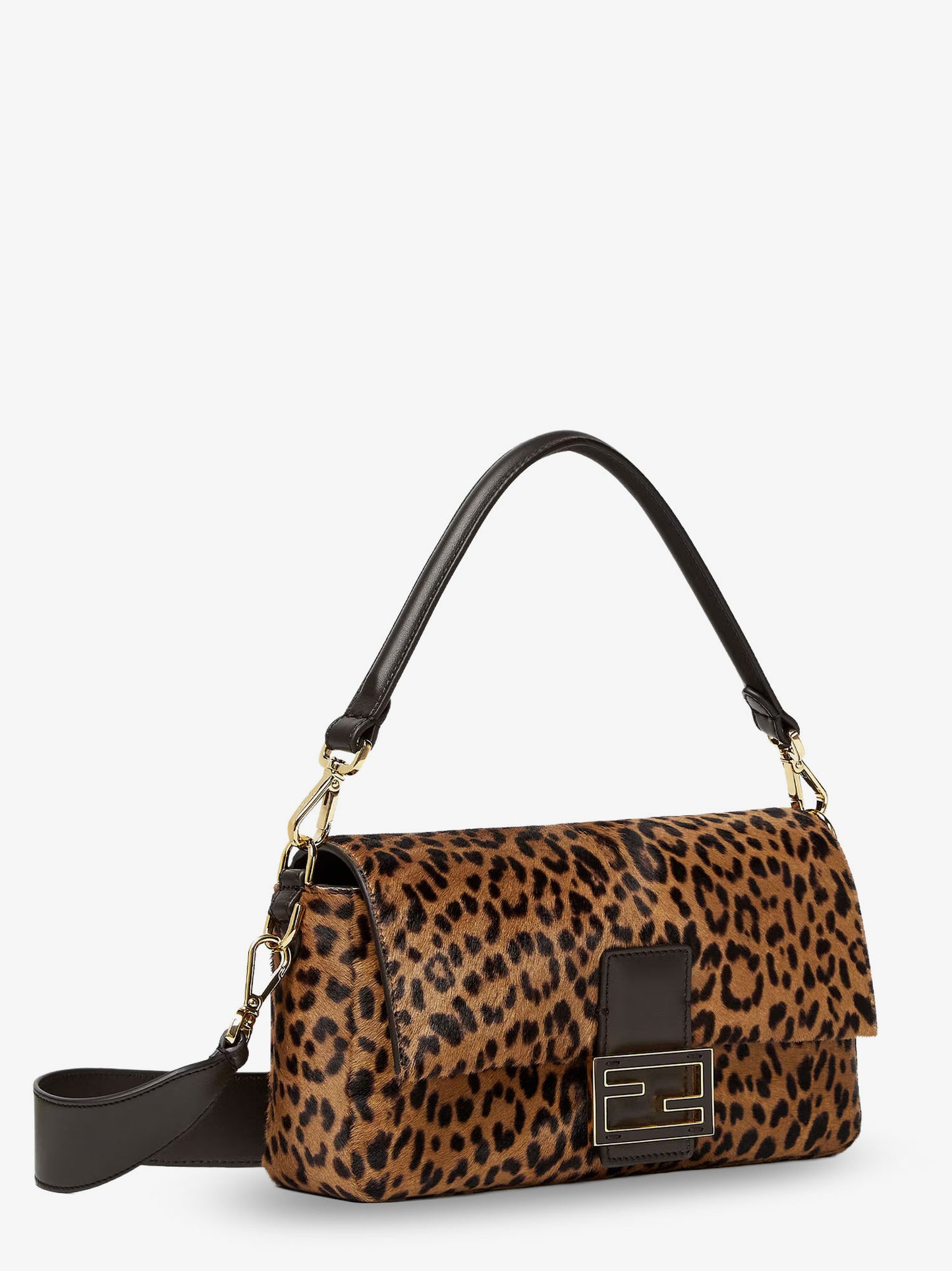 Baguette® printed pony-effect calfskin bag