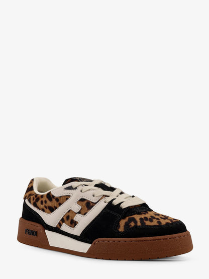 Fendi Match suede and pony skin low-top sneakers thumbnail