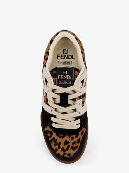 Fendi Match suede and pony skin low-top sneakers thumbnail