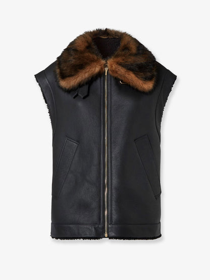 Sleeveless sheepskin jacket thumbnail