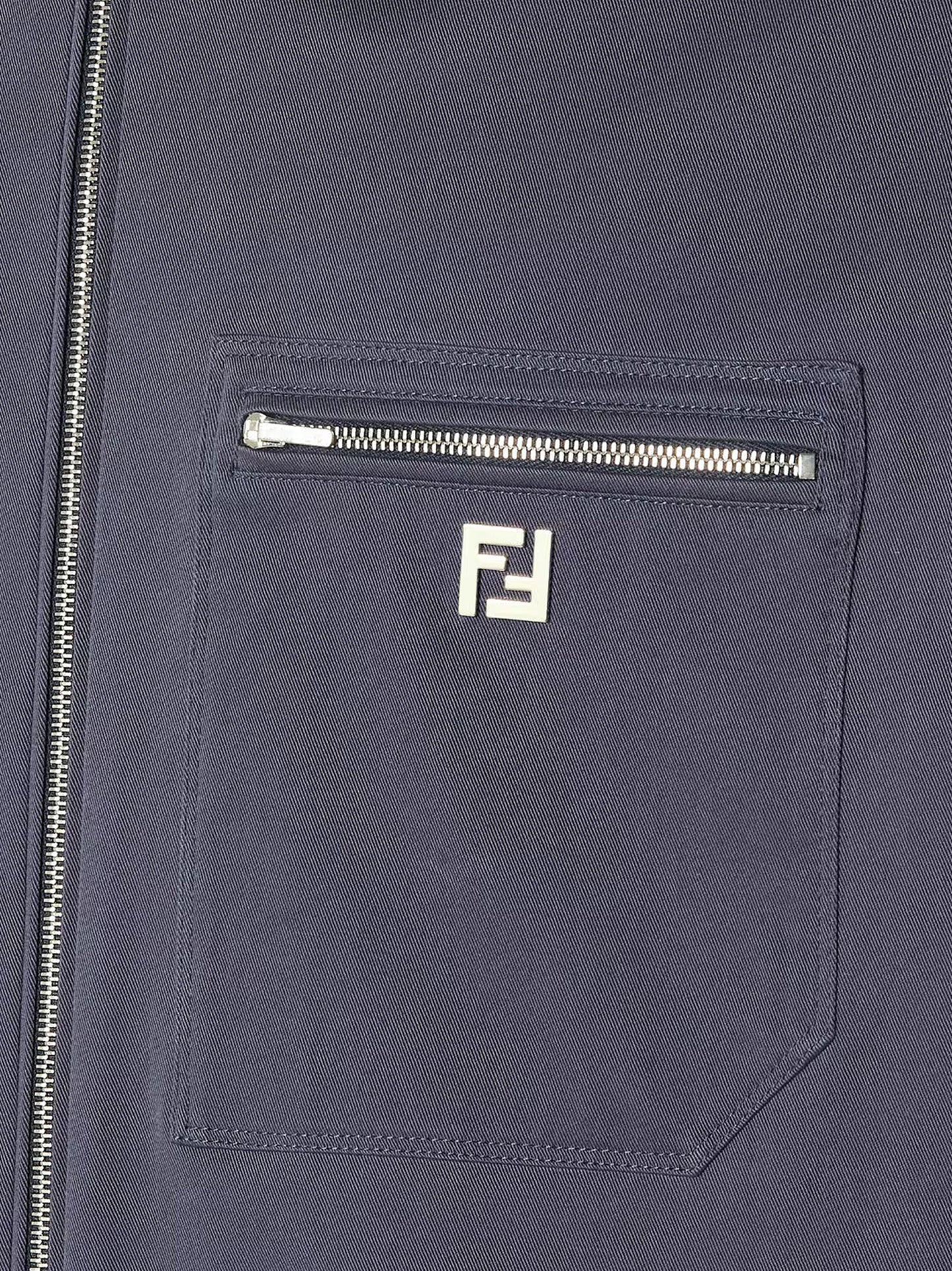 Cotton jacket with FF detail