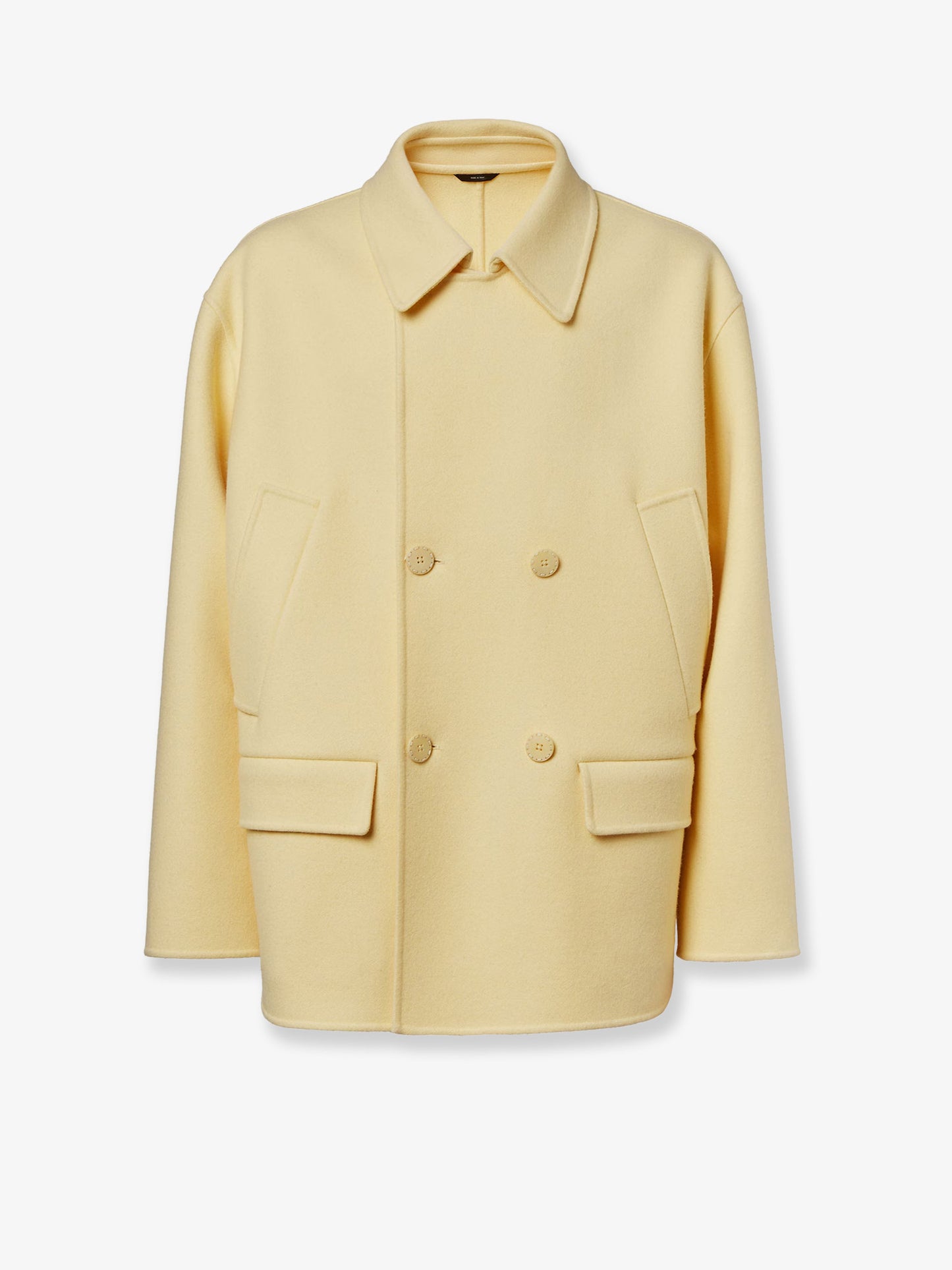 Double-breasted wool coat