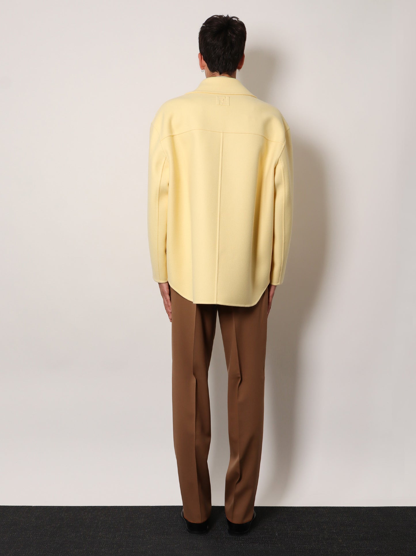 Double-breasted wool coat