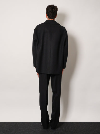 Double-breasted wool felt peacoat thumbnail