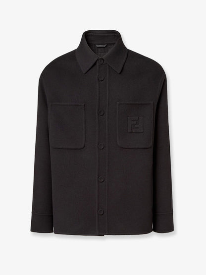 Wool coat with FF embossed detail thumbnail
