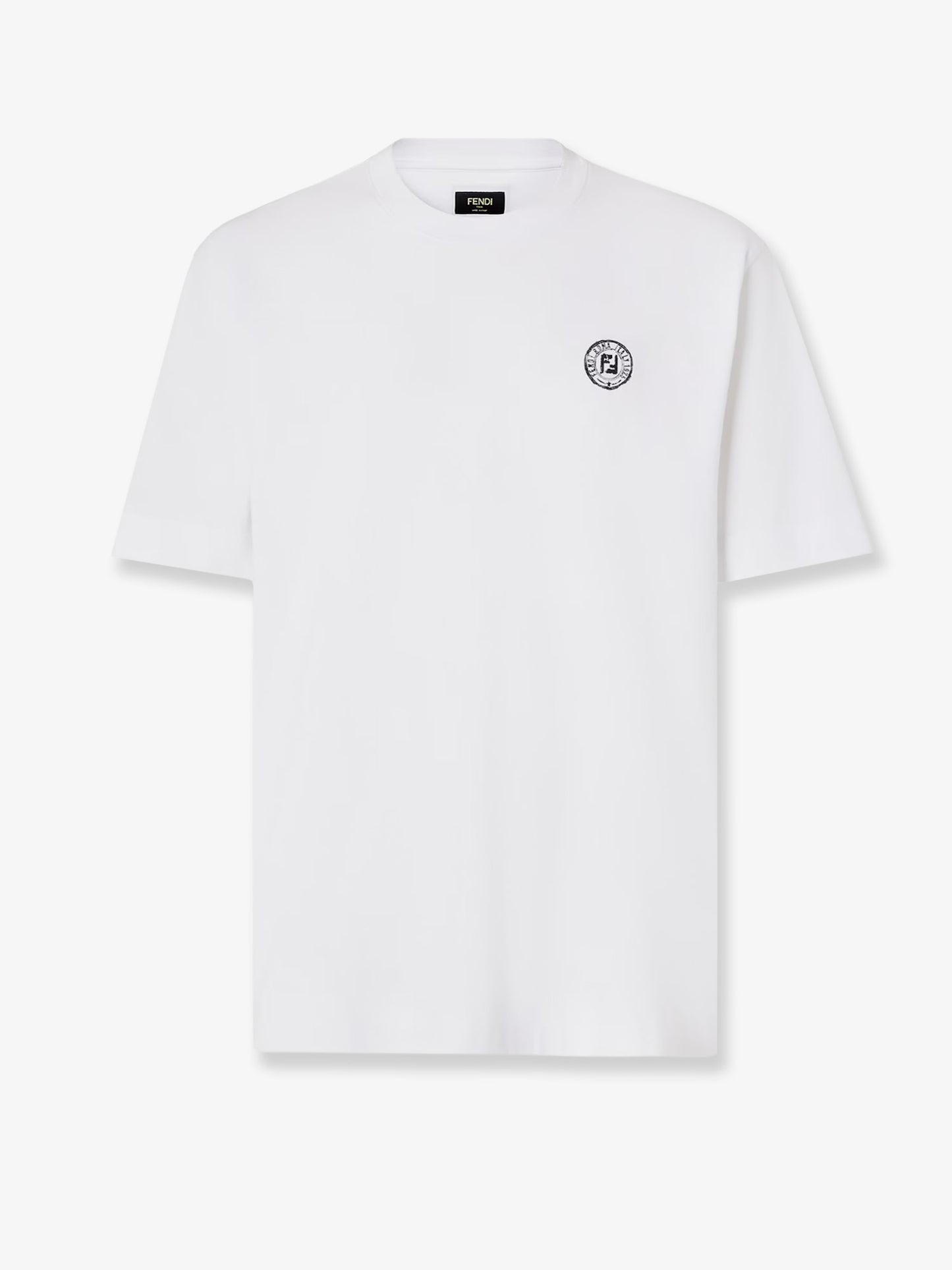 T-shirt in cotone con ricamo FF