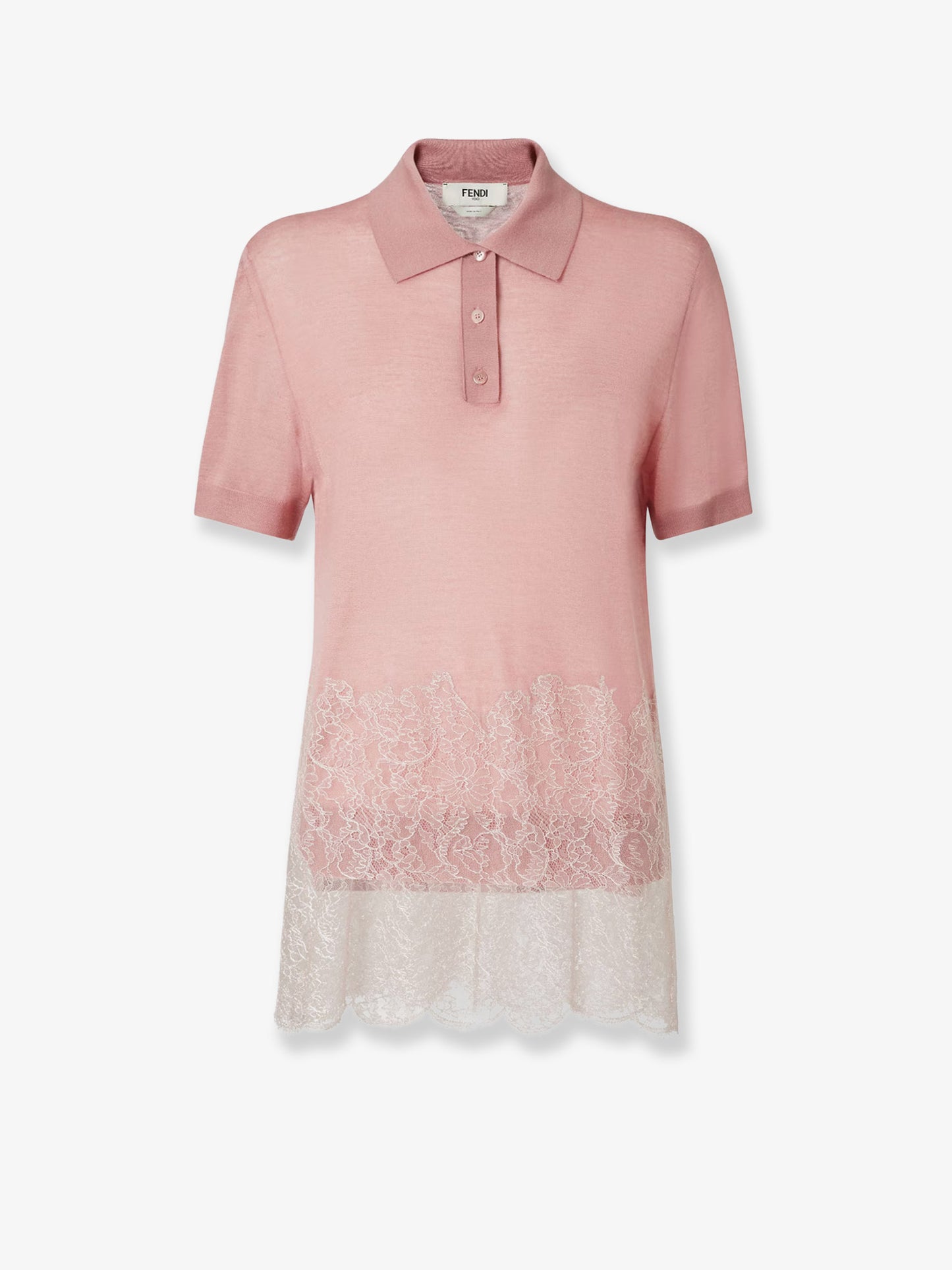 Lingerie cashmere and silk polo shirt