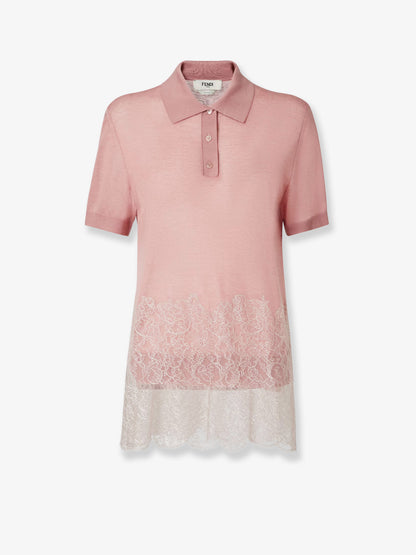 Lingerie cashmere and silk polo shirt thumbnail
