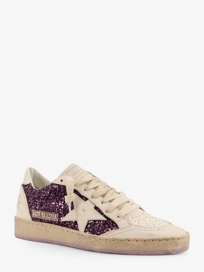 Ball Star leather sneakers with glittered insert thumbnail