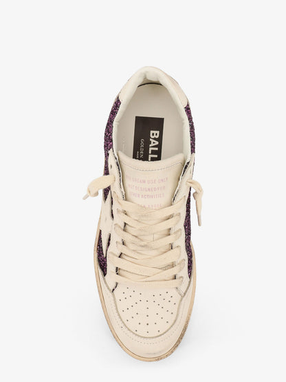 Ball Star leather sneakers with glittered insert thumbnail