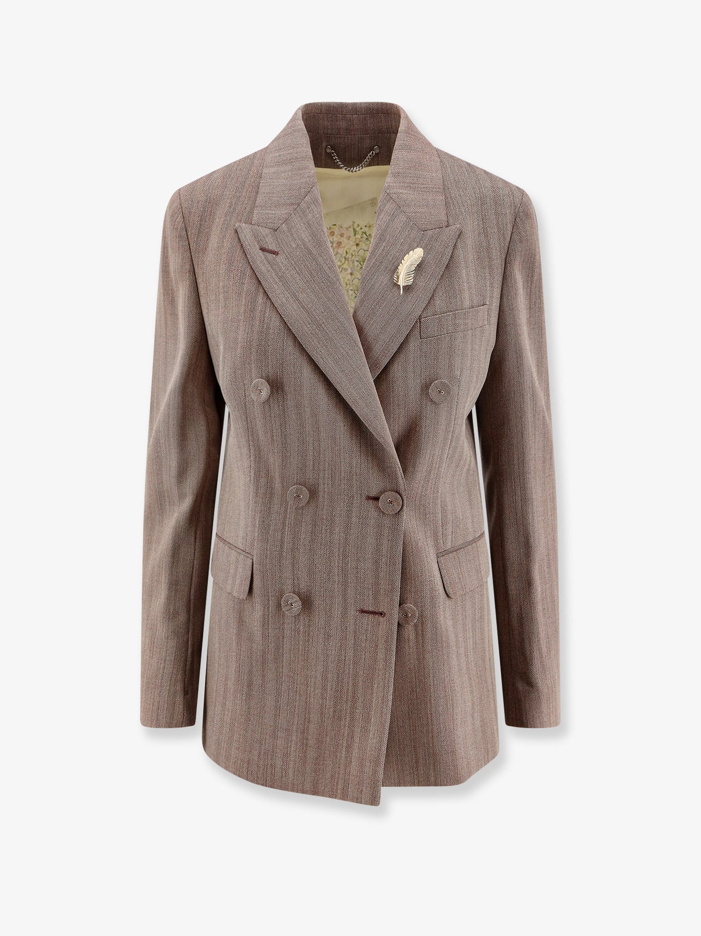 Diva herringbone virgin wool blazer