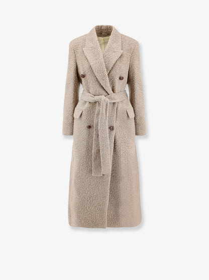 Wrinkled virgin wool blend coat thumbnail