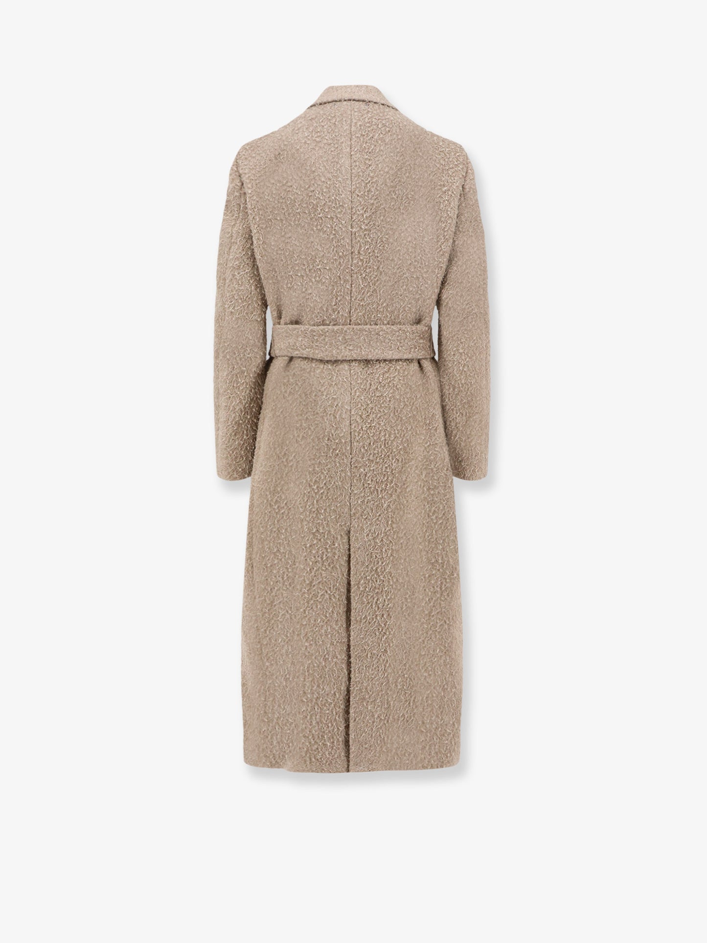 Wrinkled virgin wool blend coat