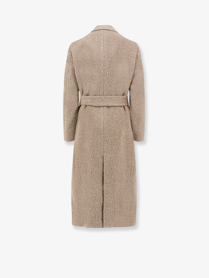 Wrinkled virgin wool blend coat thumbnail