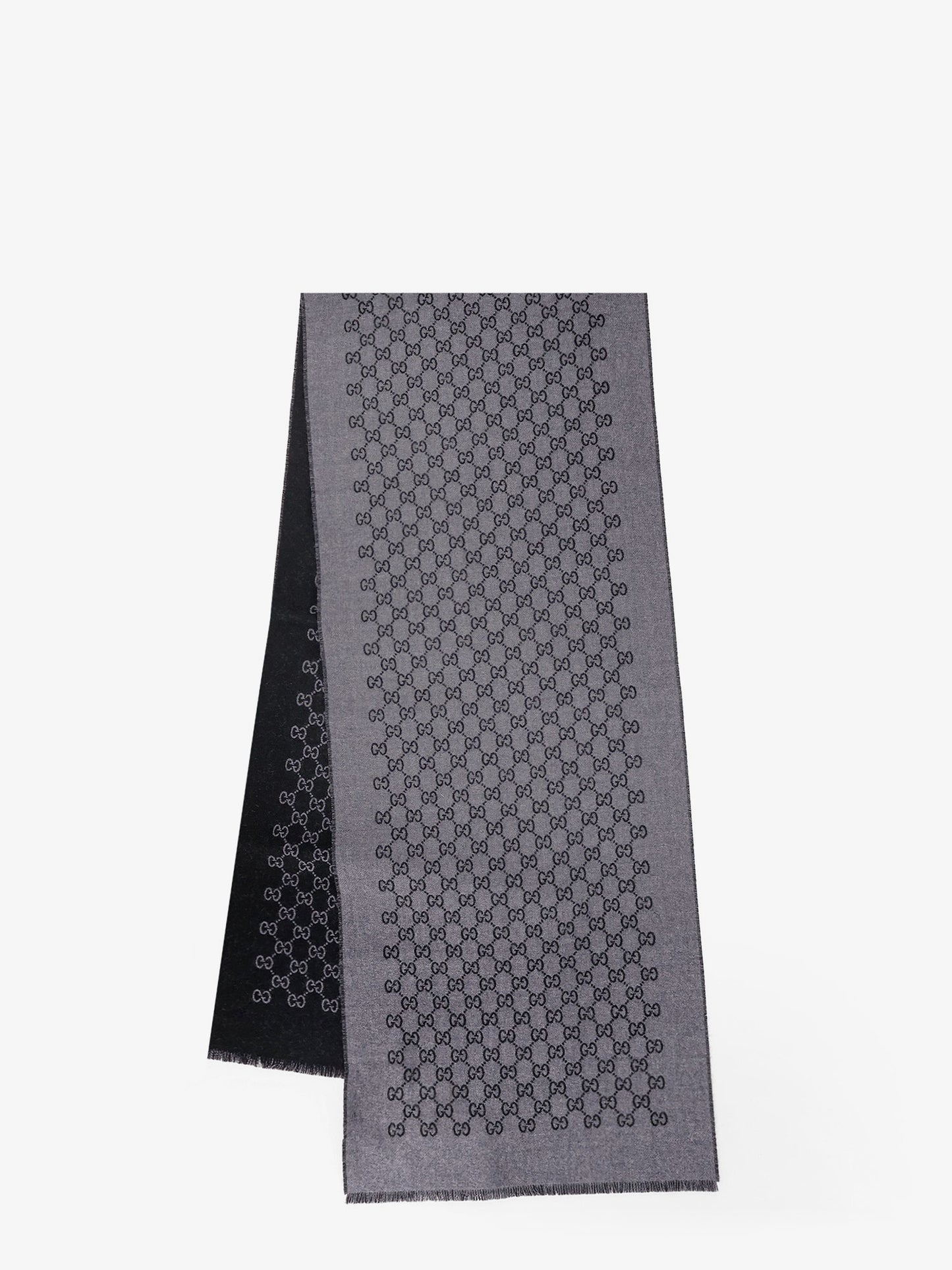 Reversible jacquard wool scarf