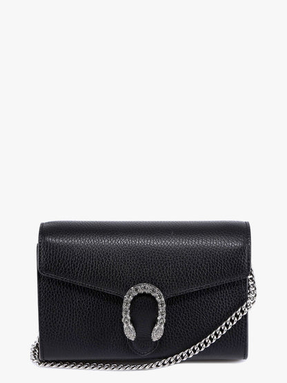 Leather shoulder bag with iconic tiger heads buckle thumbnail
