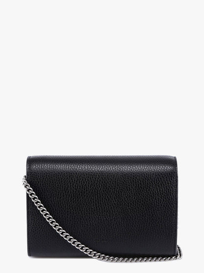 Leather shoulder bag with iconic tiger heads buckle thumbnail