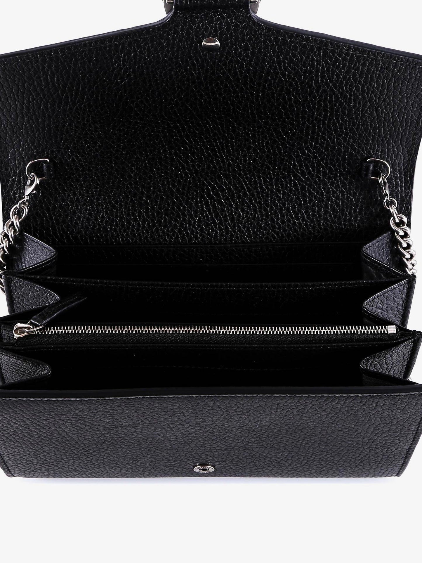 Leather shoulder bag with iconic tiger heads buckle