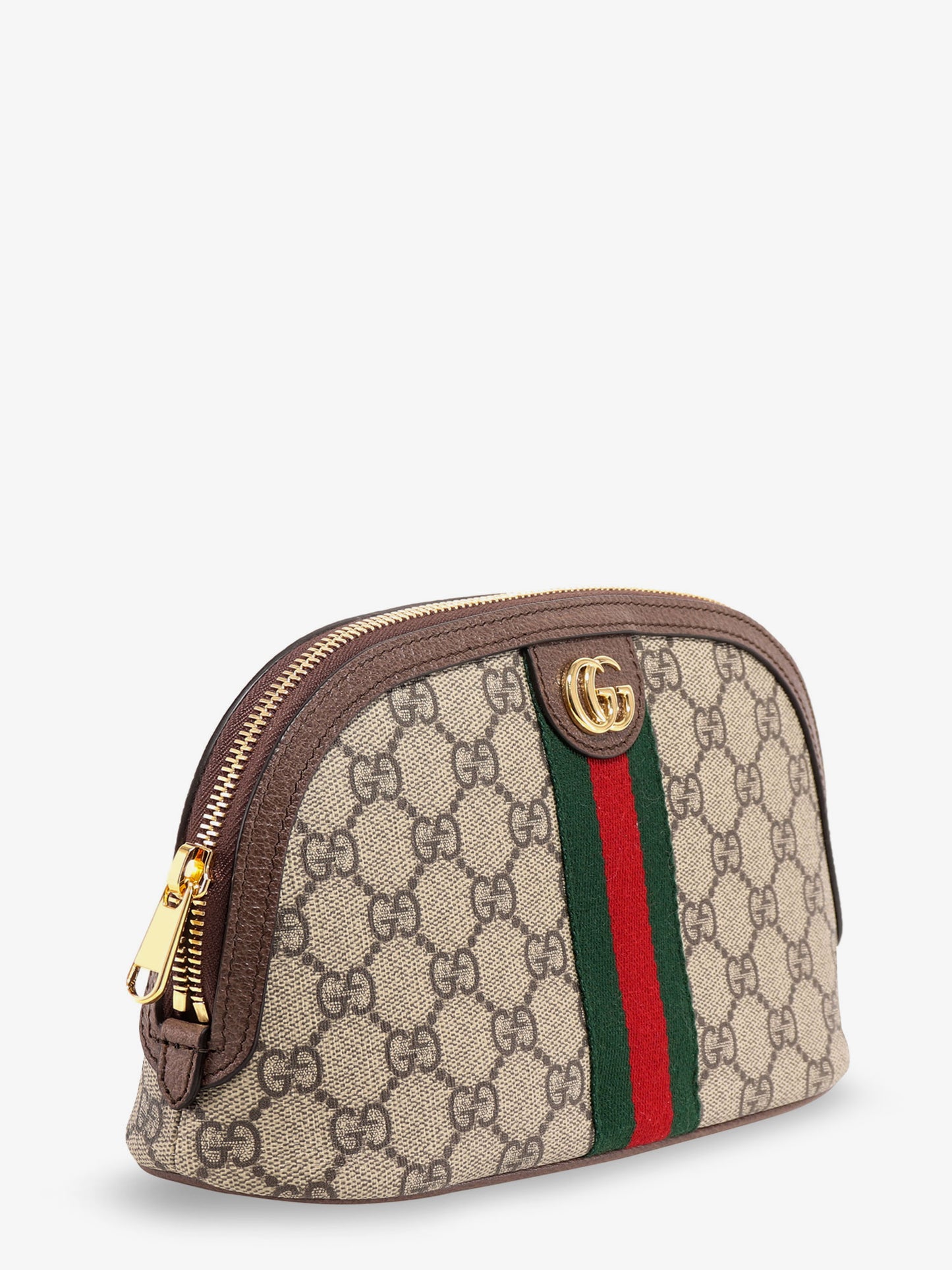 Ophidia GG Fabric and leather clutch