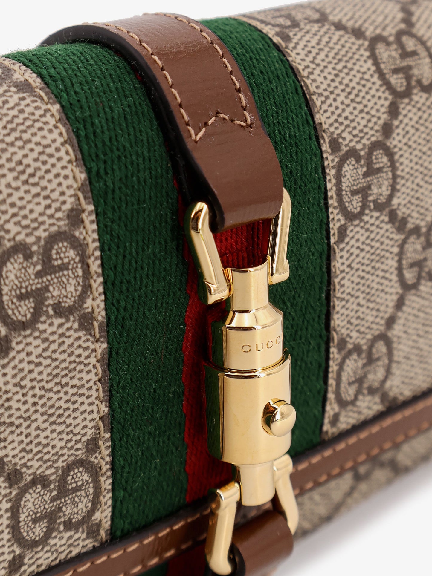 Jackie 1961 GG Supreme fabric and leather wallet with shoulder strap