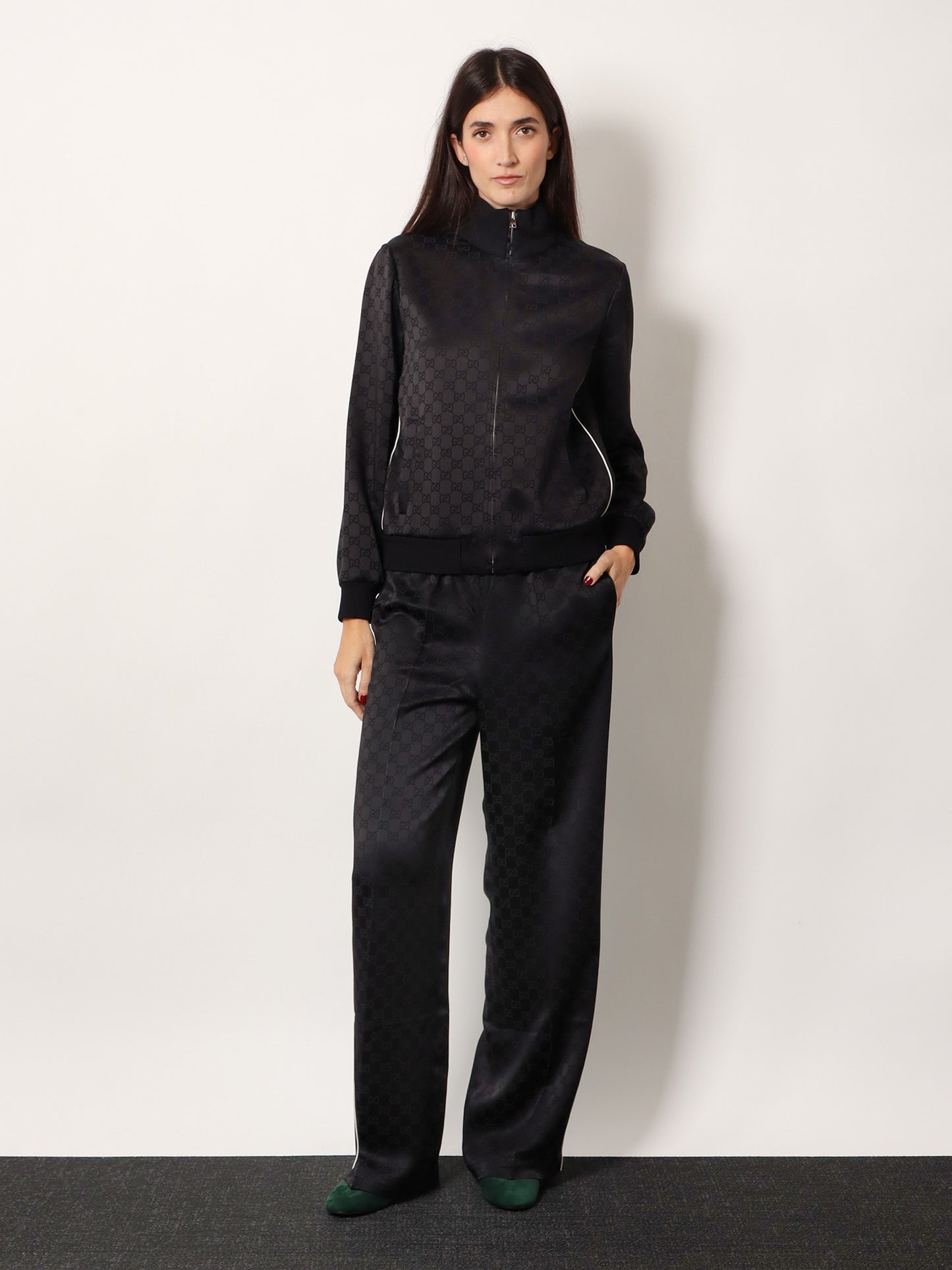 Viscose blend sweatshirt with all-over GG motif