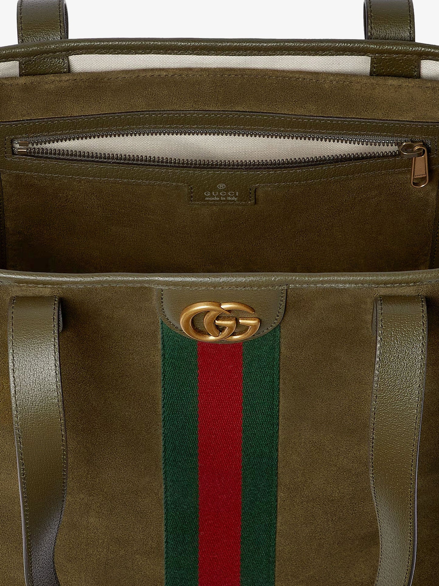 Ophidia suede and leather shopping bag