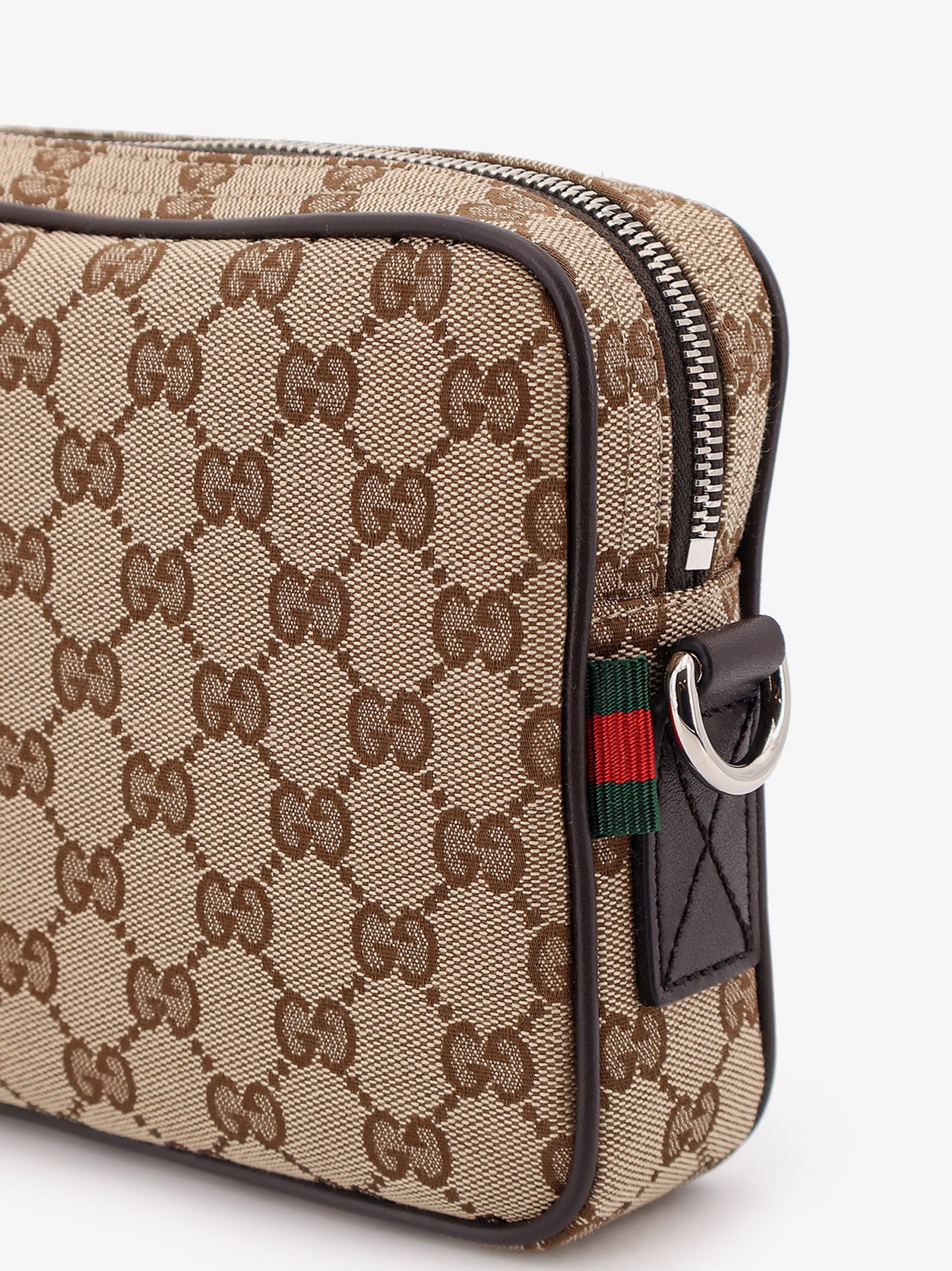 GG Supreme fabric shoulder bag with leather inserts