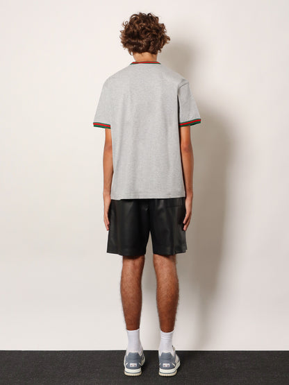 T-shirt in cotone con dettaglio Web   thumbnail