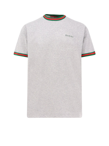 T-shirt in cotone con dettaglio Web   thumbnail