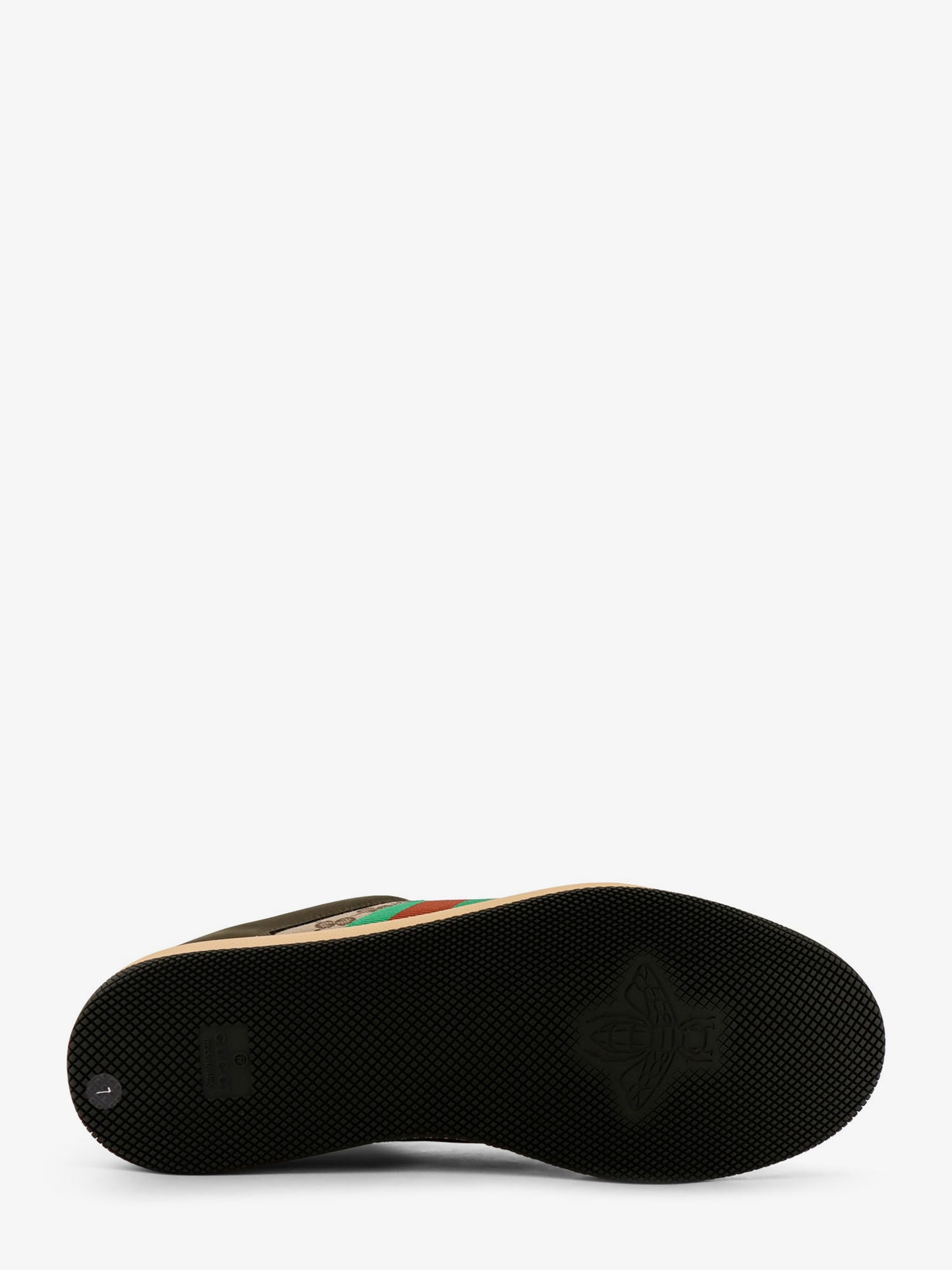 Screener low-top leather and GG Supreme fabric sneakers