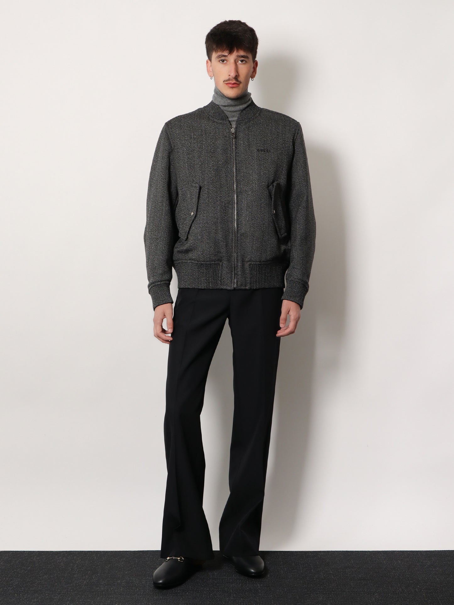 Giubbino Reversibile in lana e nylon