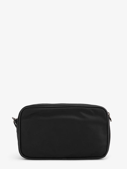 Nylon clutch bag with iconic logo embroidery thumbnail