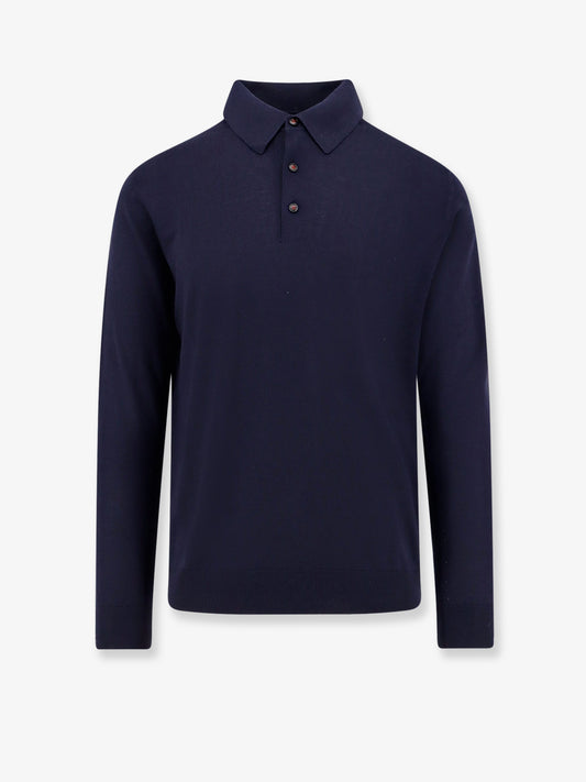 Wool polo shirt