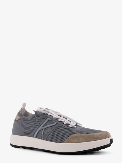 Sneakers low-top in mesh con profili in suede thumbnail
