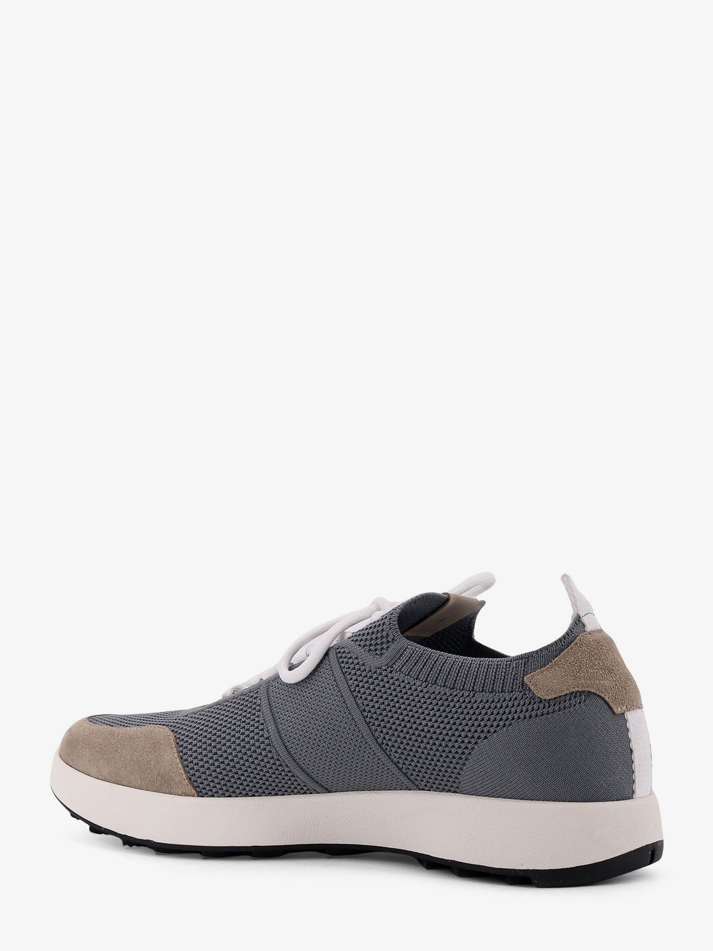 Sneakers low-top in mesh con profili in suede