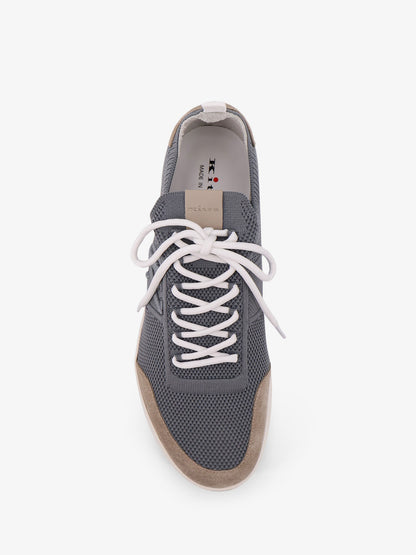 Sneakers low-top in mesh con profili in suede thumbnail