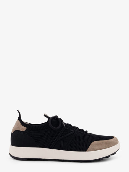 Sneakers low-top in mesh con profili in suede thumbnail