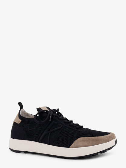 Sneakers low-top in mesh con profili in suede thumbnail