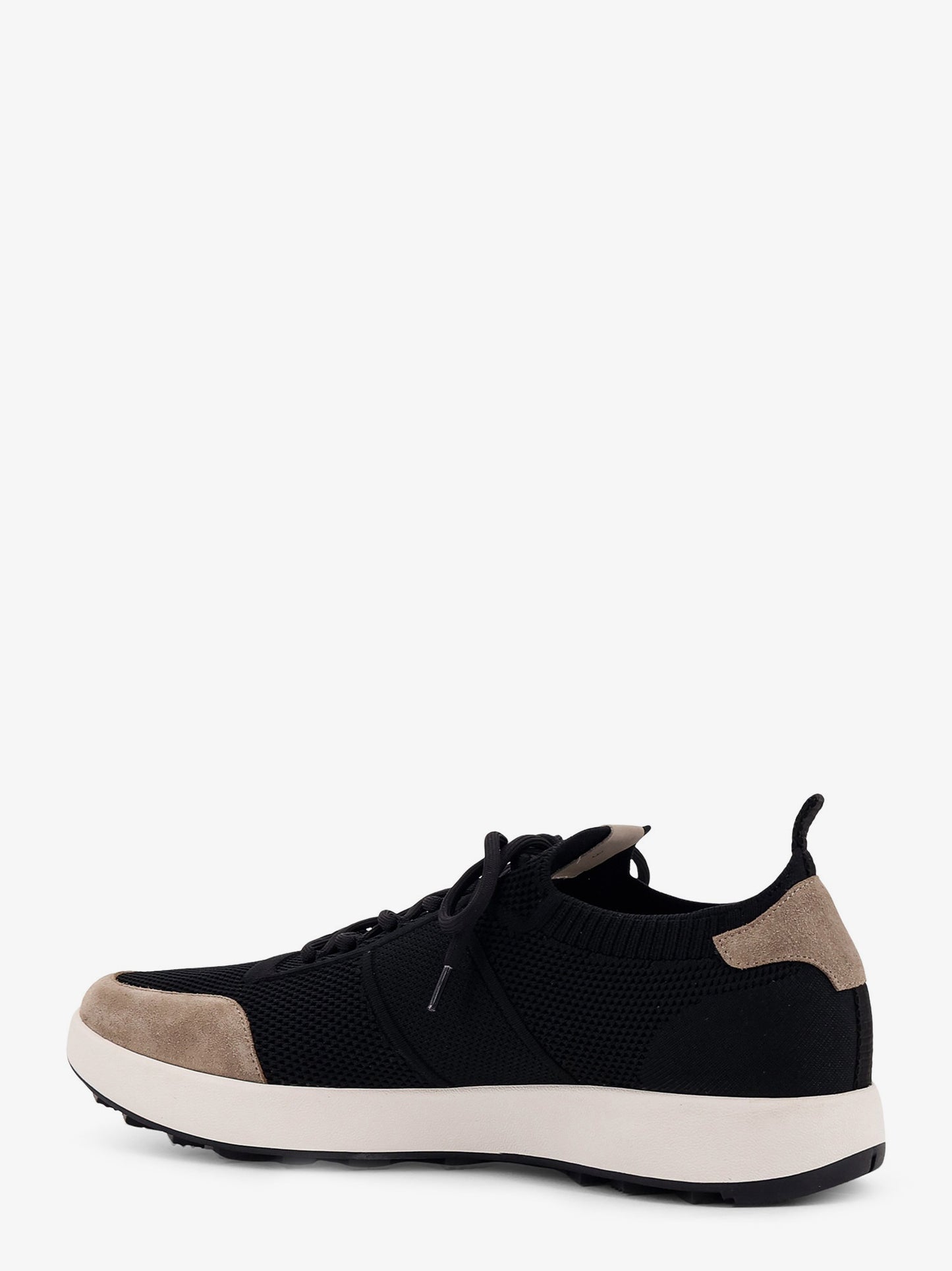 Sneakers low-top in mesh con profili in suede