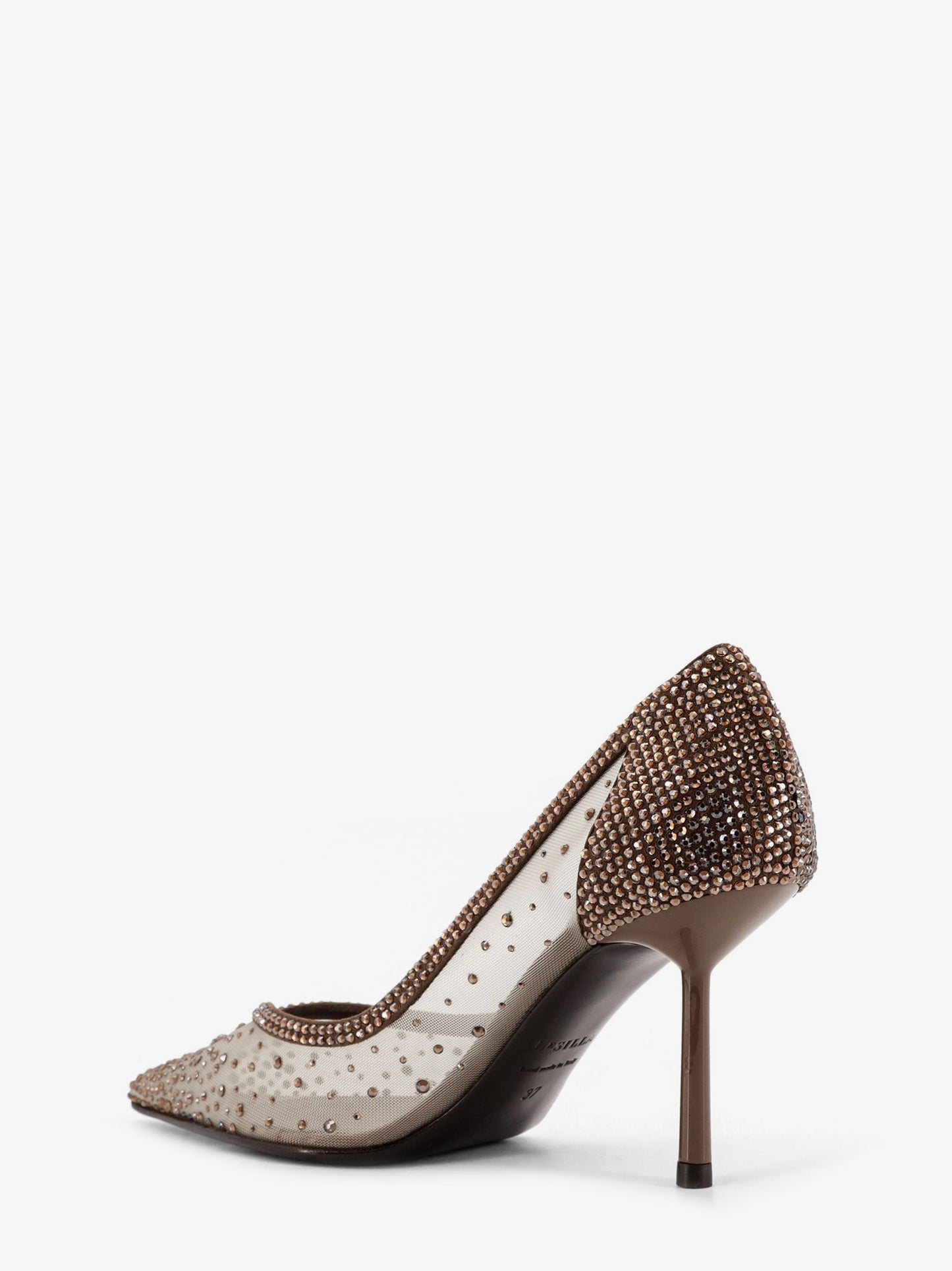 Nicole mesh pumps with rhinestones