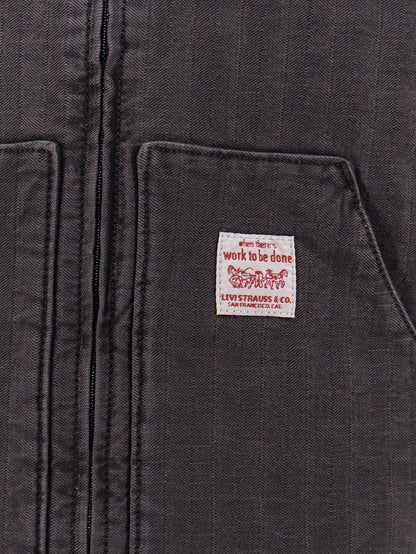 Giubbino smanicato in denim thumbnail