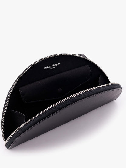 Leather pochette with iconic four stitched detail thumbnail