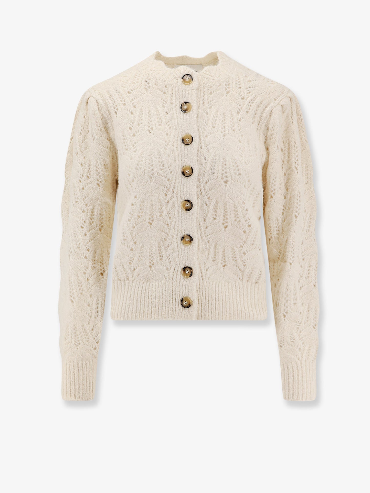 Maxine perforated alpaca blend cardigan
