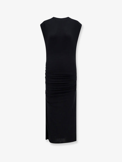 Donna stretch fabric long dress thumbnail