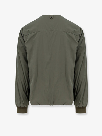 Giubbino in nylon con patch logo in metallo frontale thumbnail