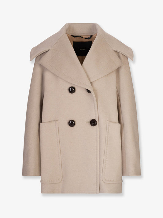 Mario double-breasted cashmere coat