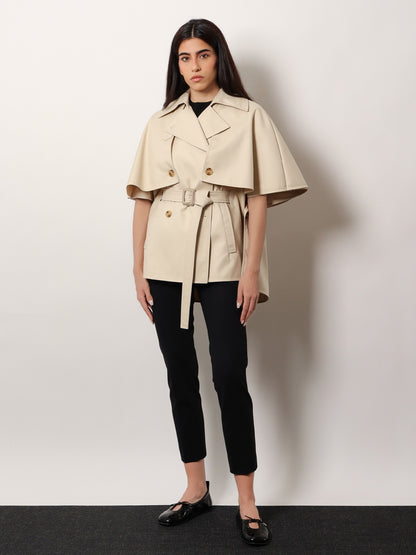 Cotton gabardine Sigfrid cape thumbnail