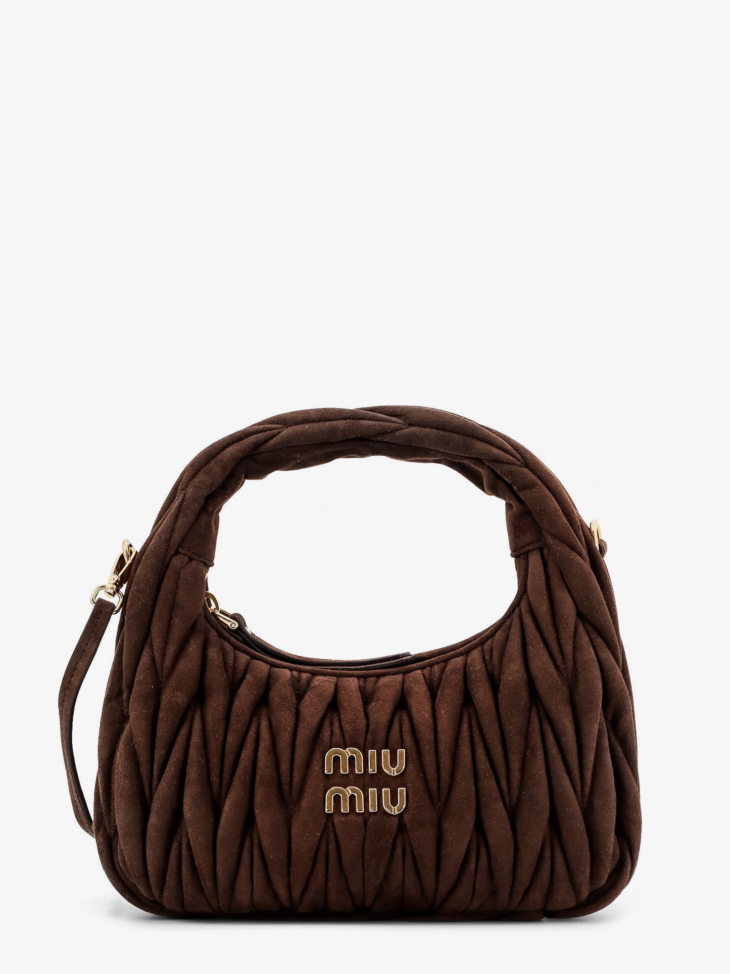 Borsa a tracolla Wander in suede matelassé